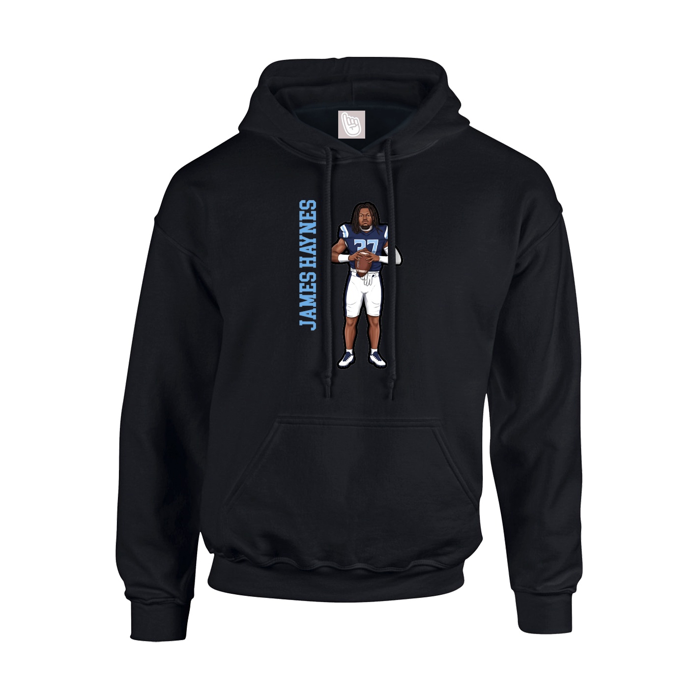 Hoodie — Name Vertical in Black