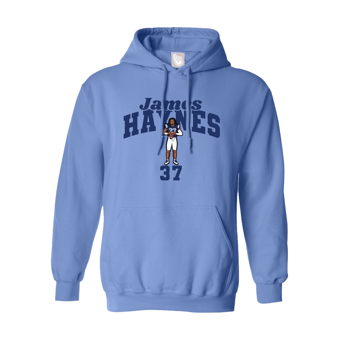 Hoodie — Signature Arch in Powder Blue
