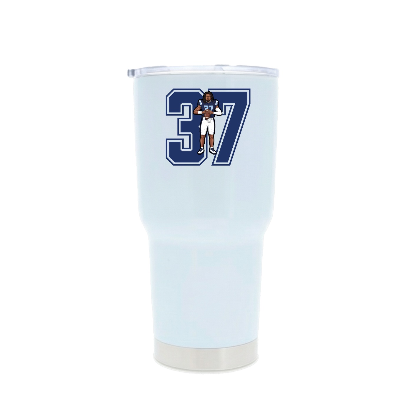 30oz Stainless Steel Tumbler — Number in White
