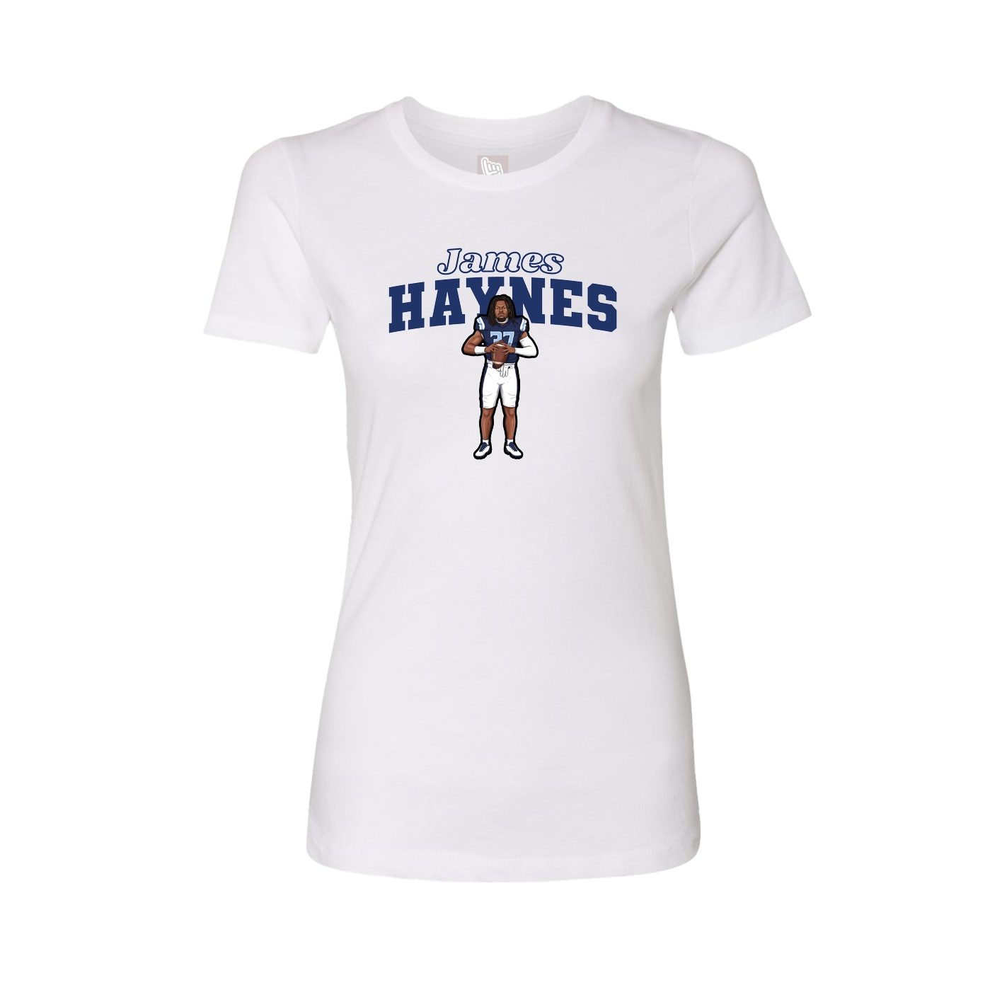 Womens Tee — Name Arch in White