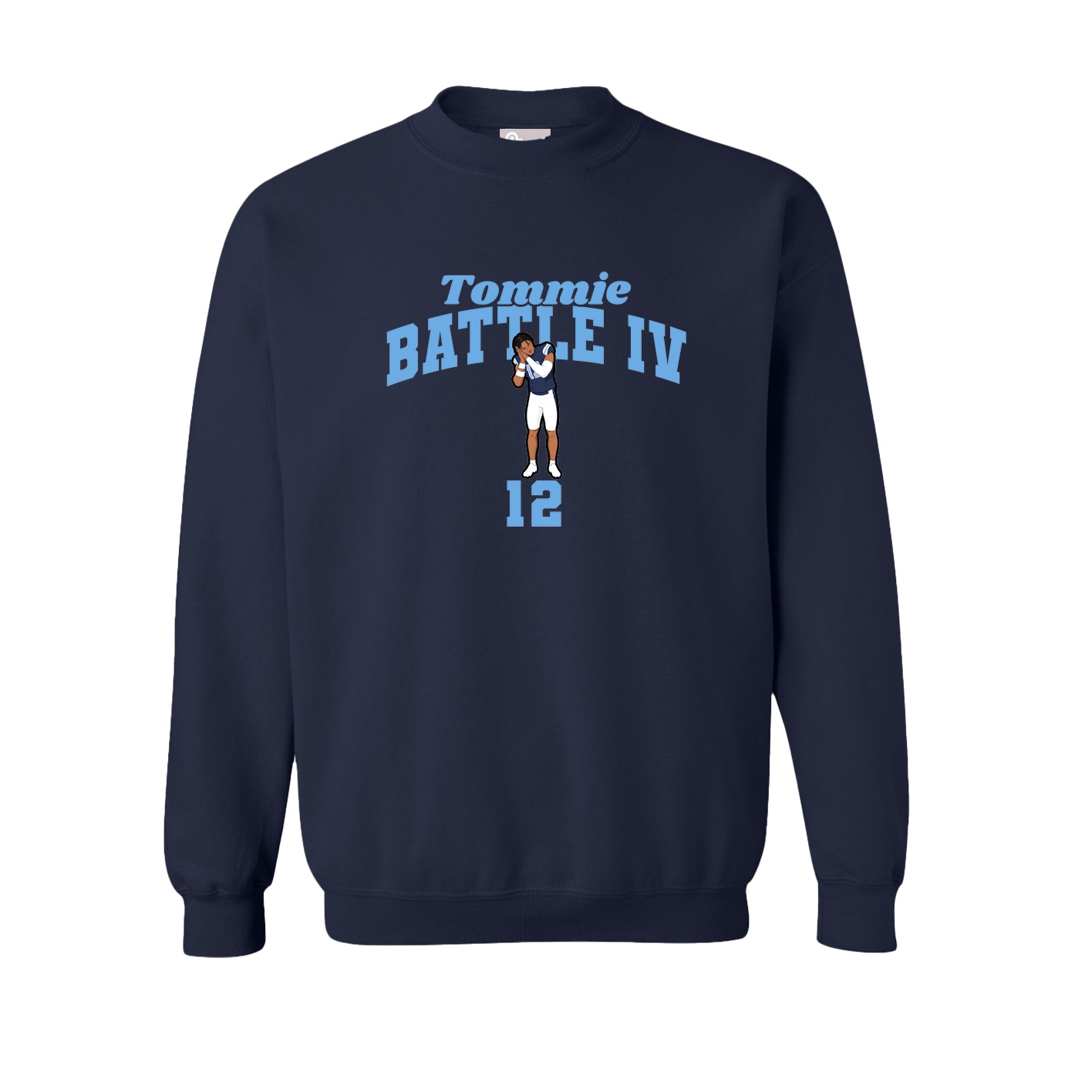 Fleece Crew — Signature Arch in Navy