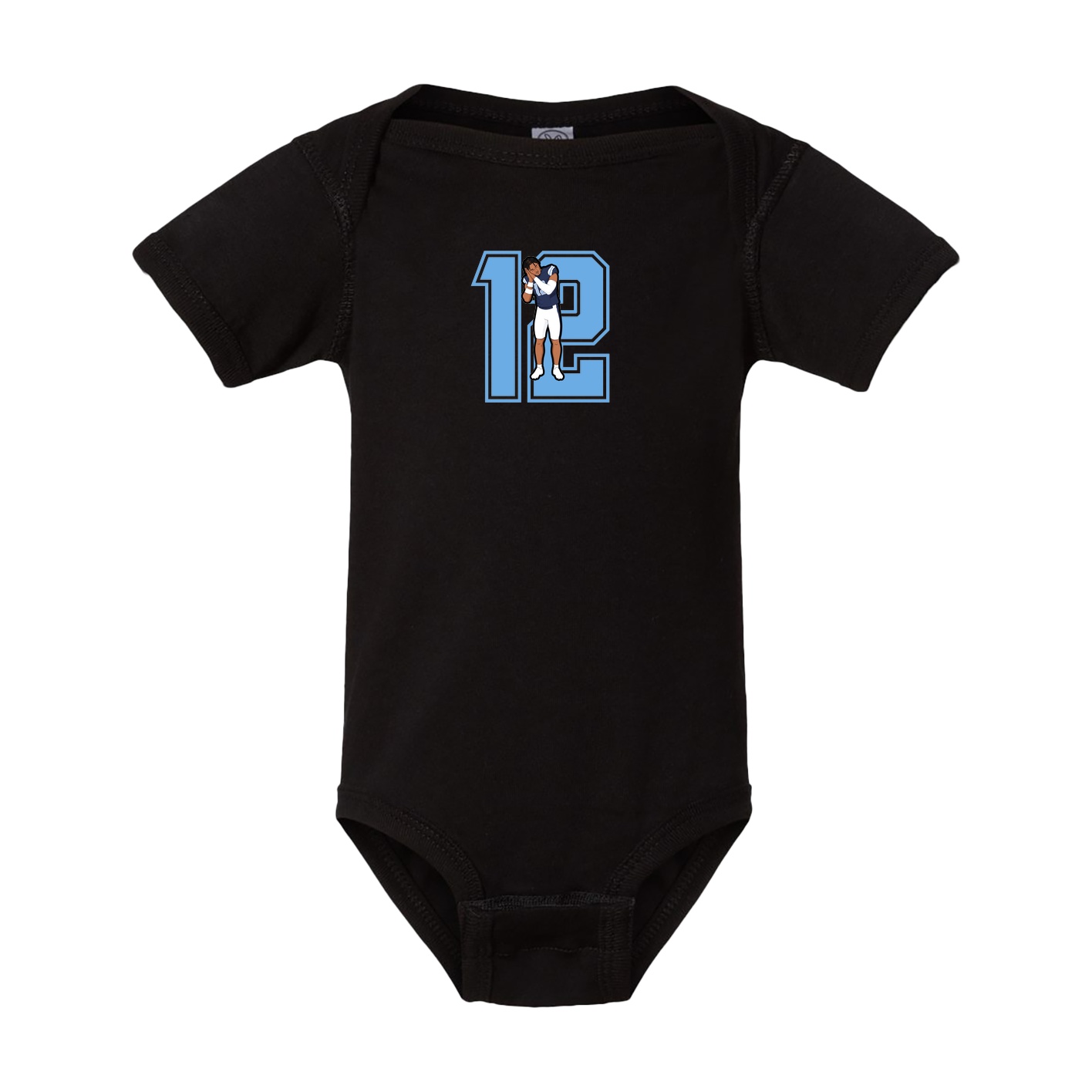 Baby Onesie — Number in Black