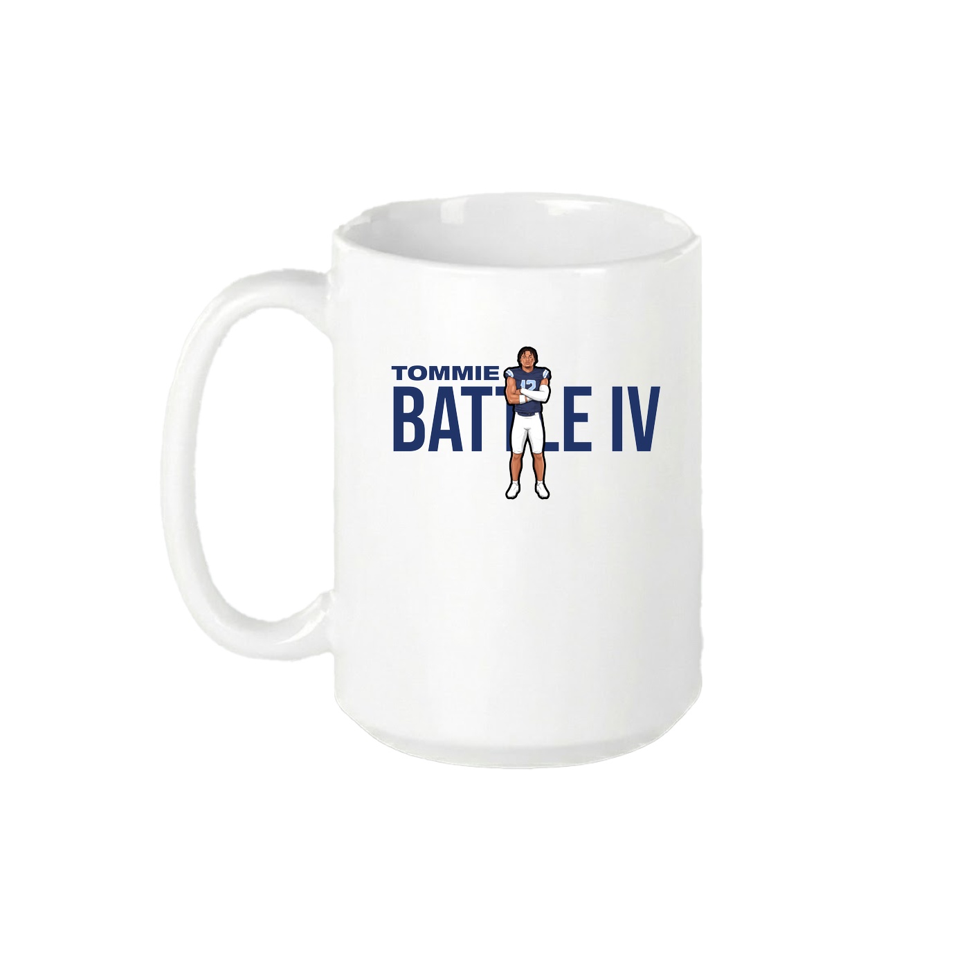 15oz Coffee Mug — Player Name in White
