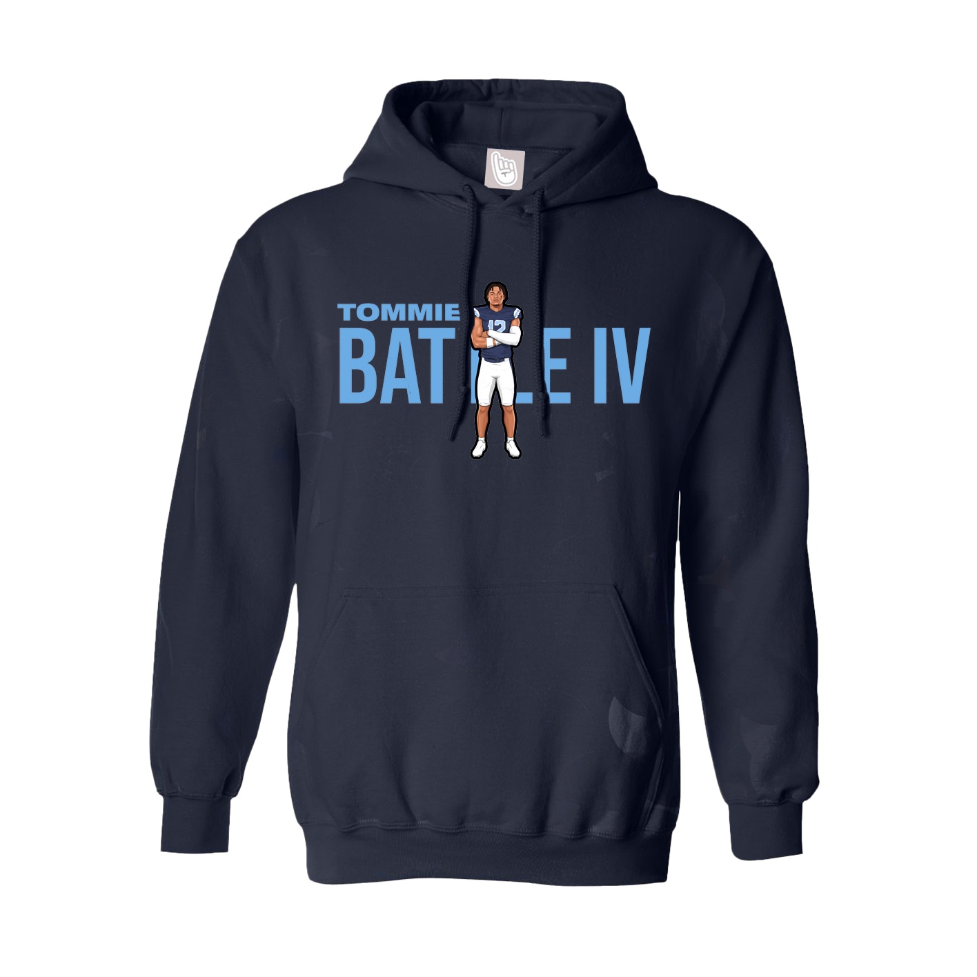 Hoodie — Player Name in Navy