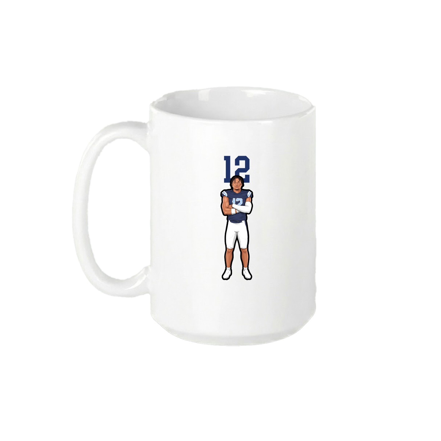15oz Coffee Mug — Number Top in White