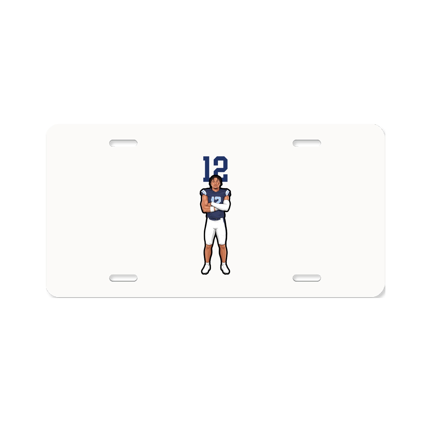 License Plate — Number Top in Classic