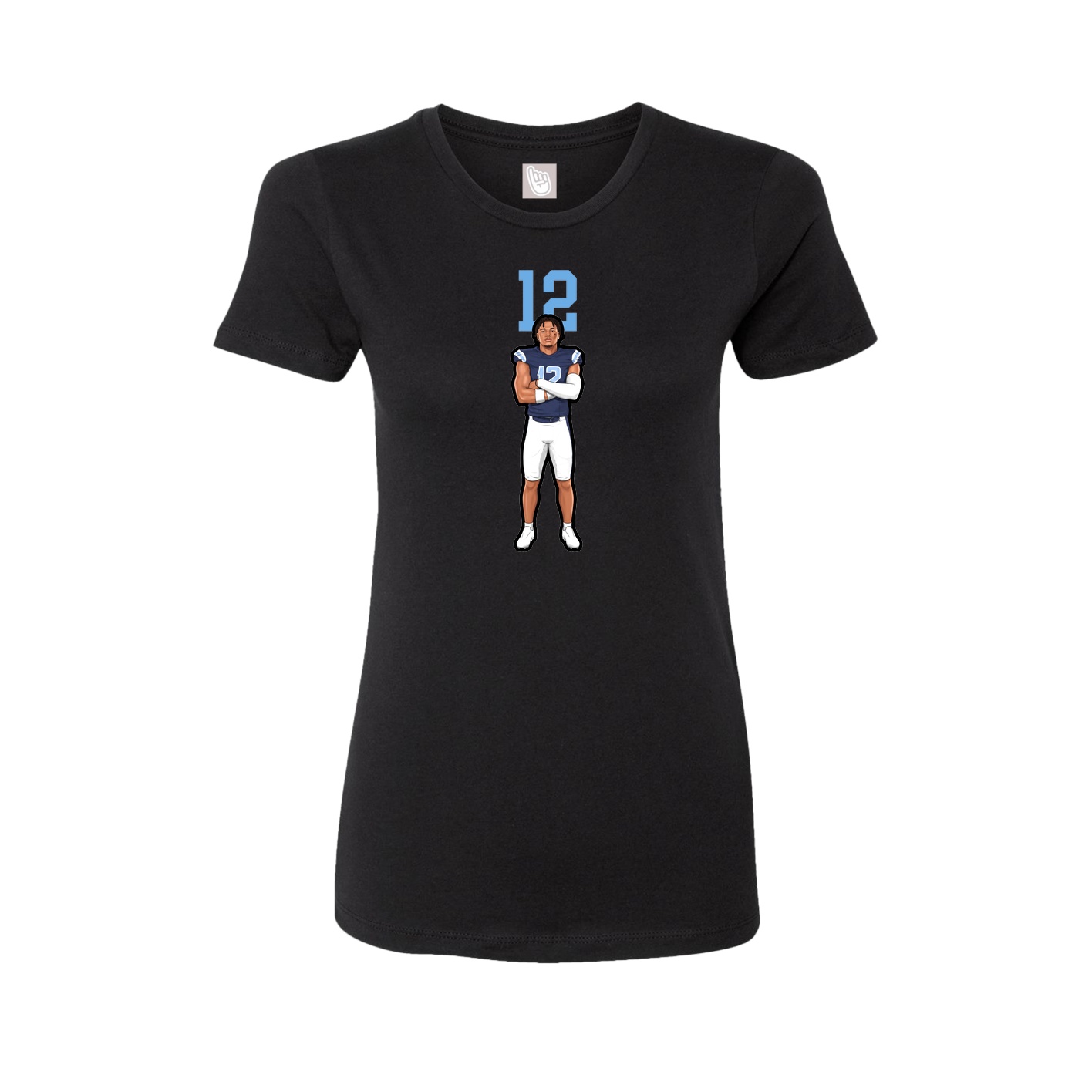 Womens Tee — Number Top in Black