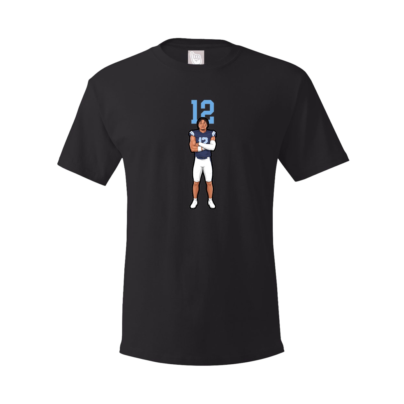 Youth Tee — Number Top in Black