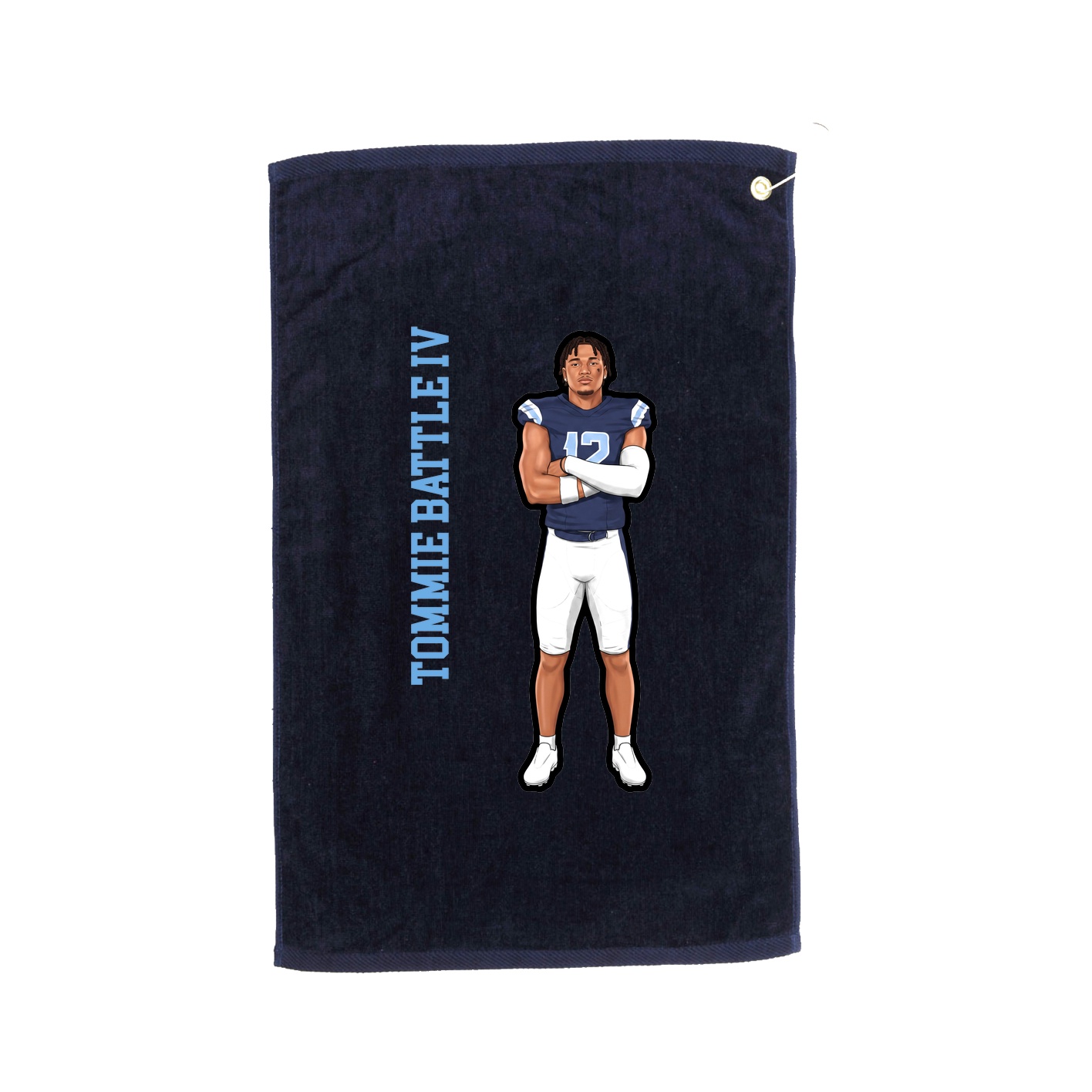 Golf Towel — Name Vertical in Navy