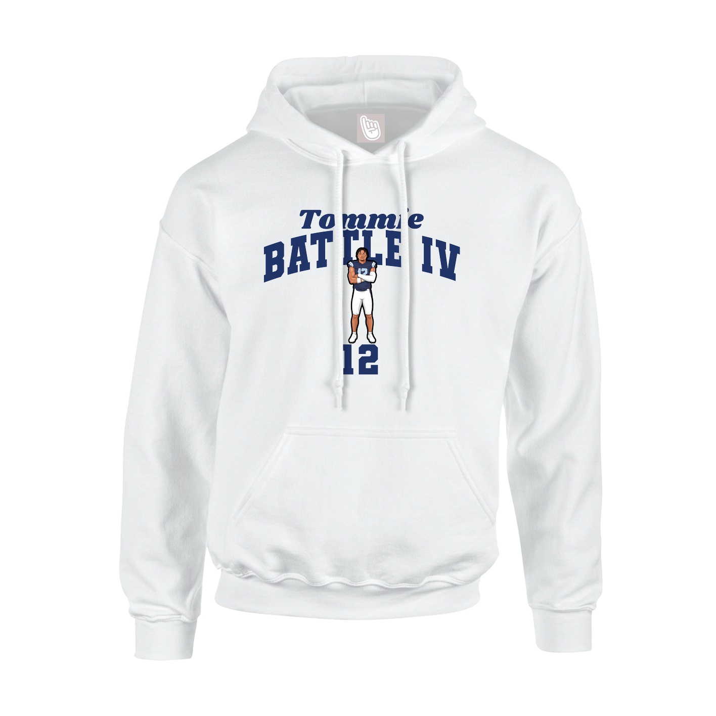 Youth Hoodie — Signature Arch in White