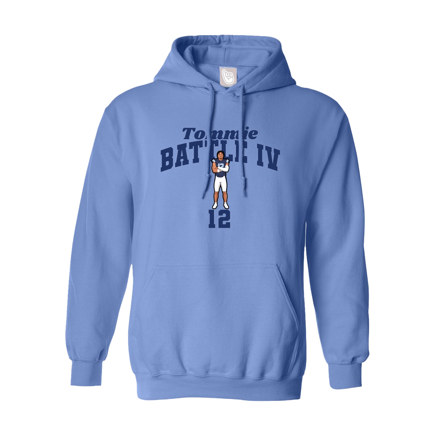 Youth Hoodie — Signature Arch in Powder Blue
