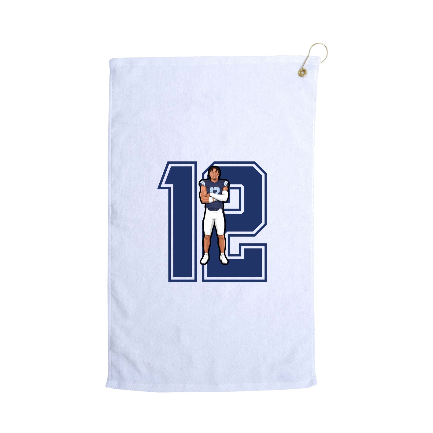 Golf Towel — Number in White
