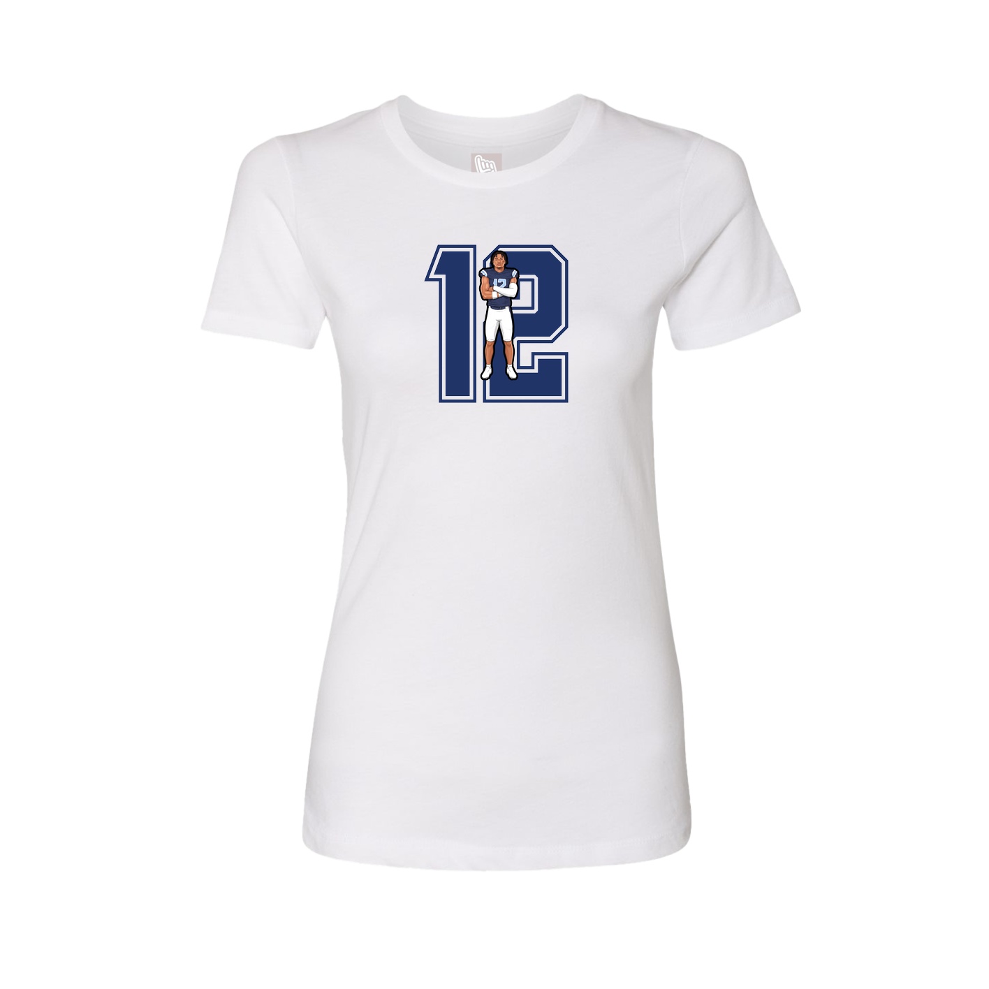 Womens Tee — Number in White