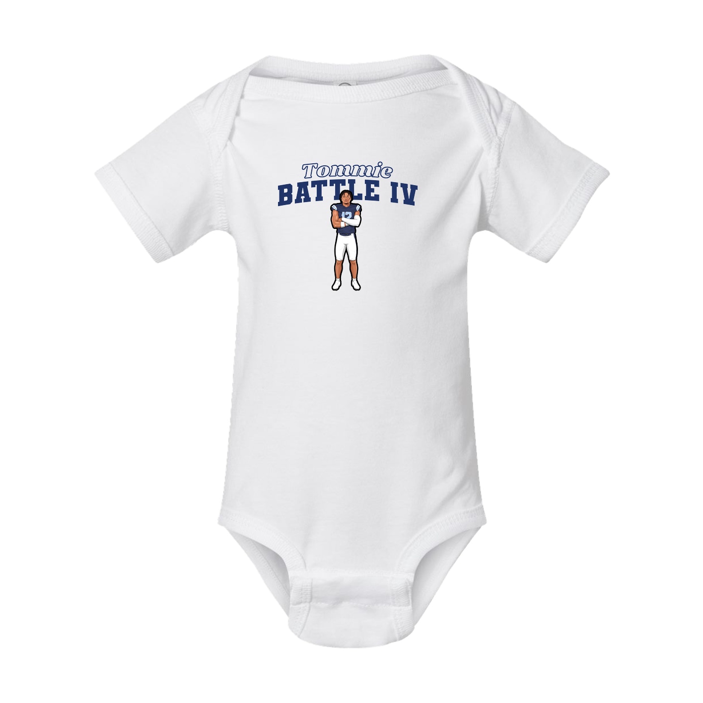 Baby Onesie — Name Arch in White