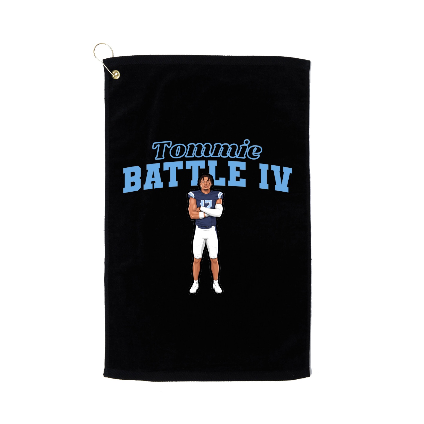 Golf Towel — Name Arch in Black