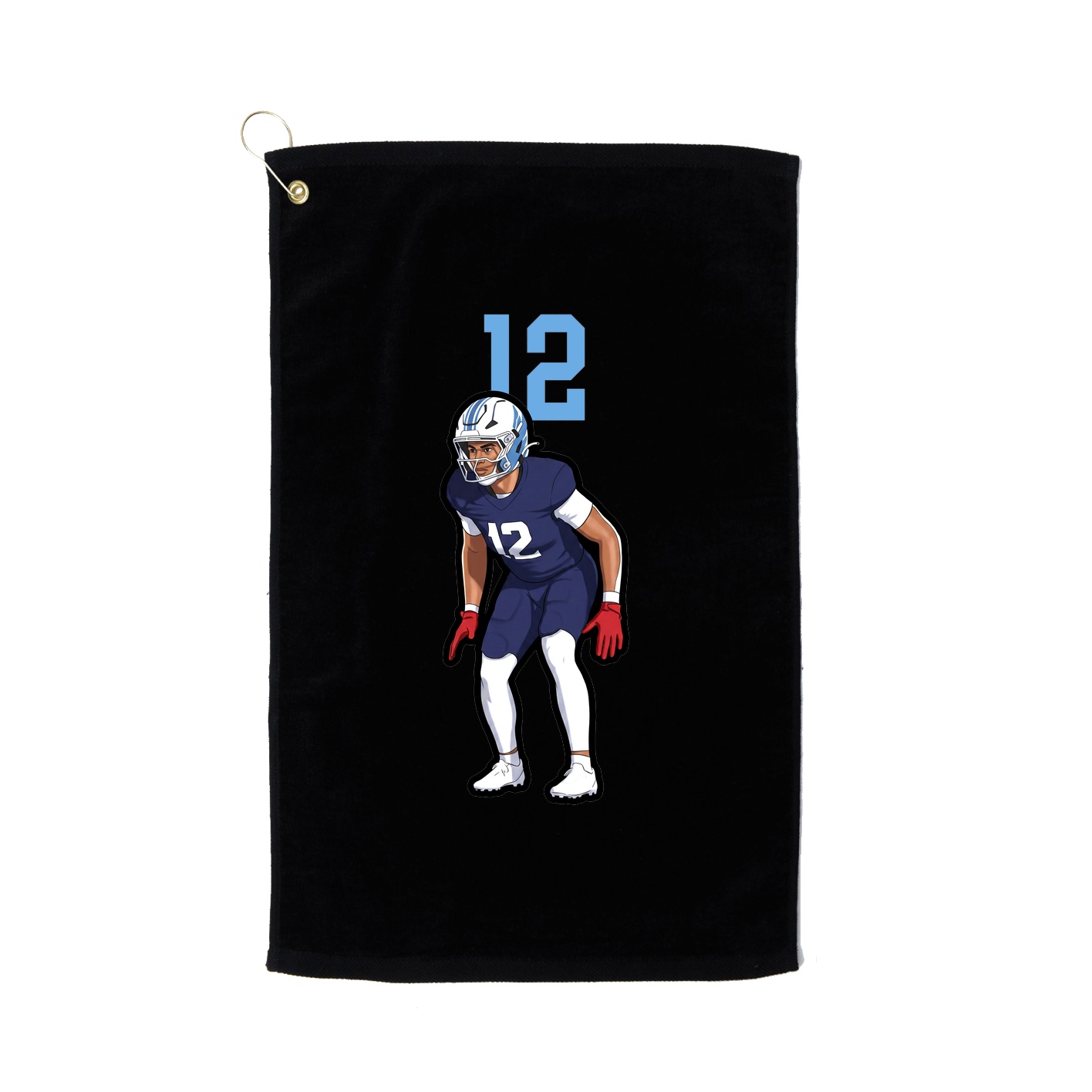 Golf Towel — Number Top in Black
