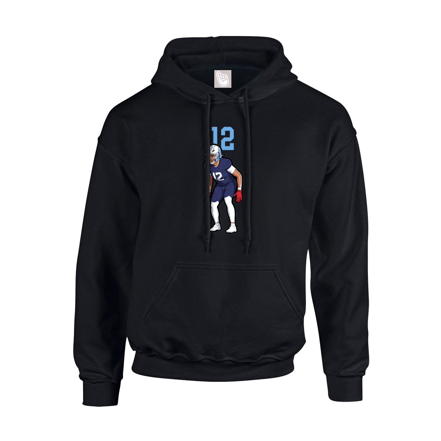 Youth Hoodie — Number Top in Black