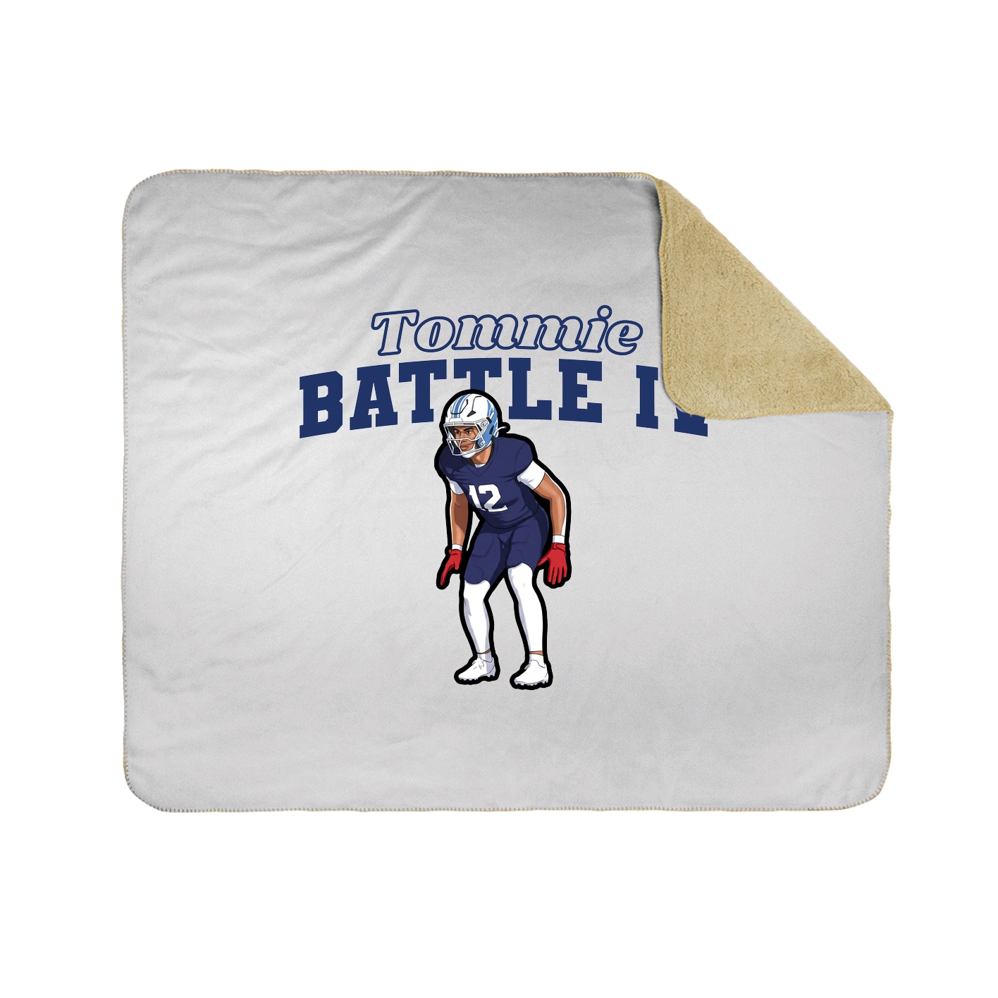 Throw Blanket — Name Arch in White