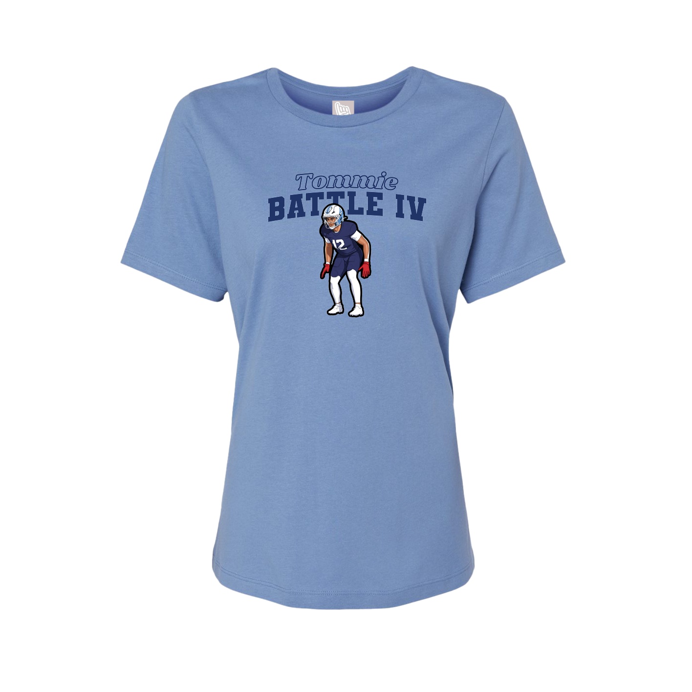 Womens Tee — Name Arch in Powder Blue