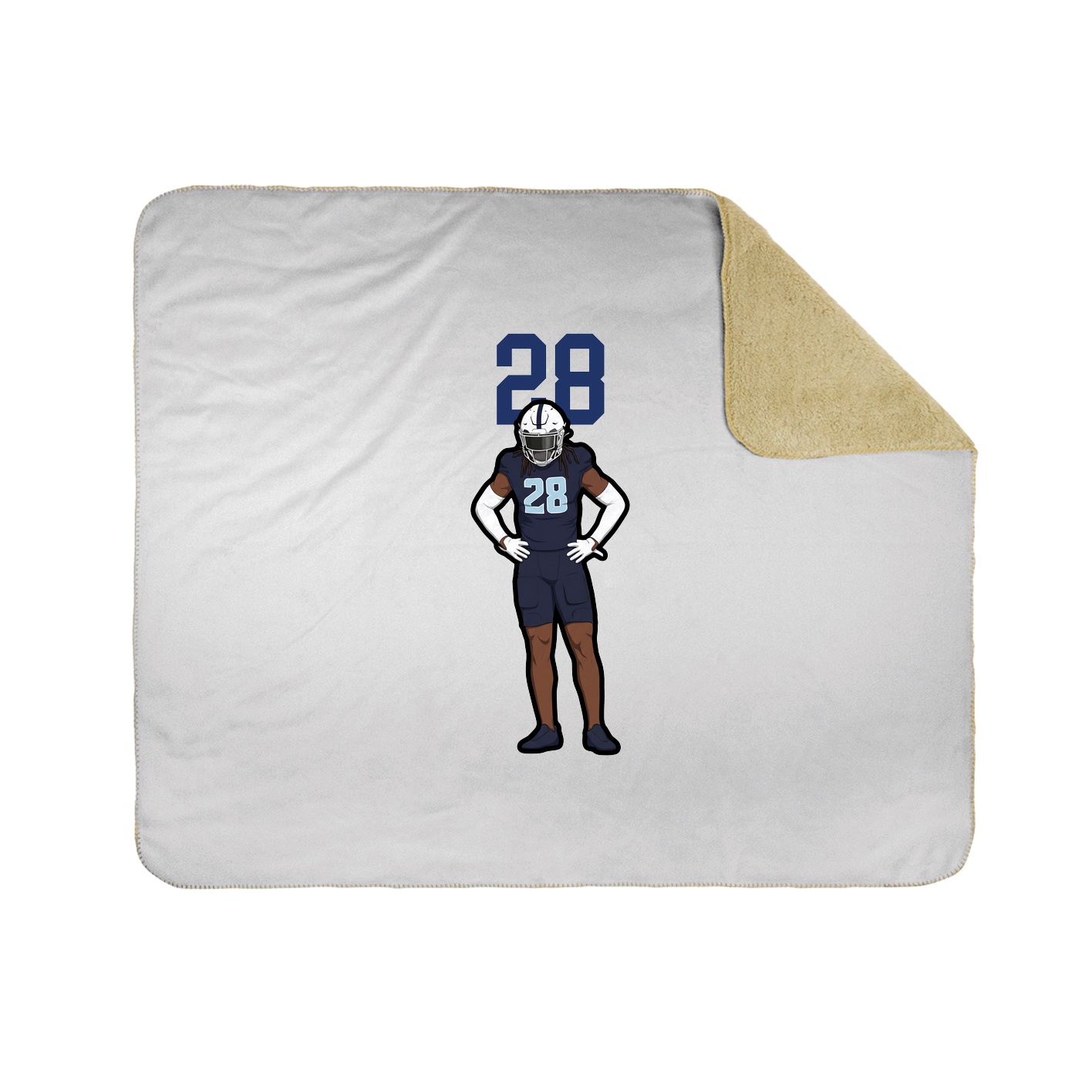 Throw Blanket — Number Top in White