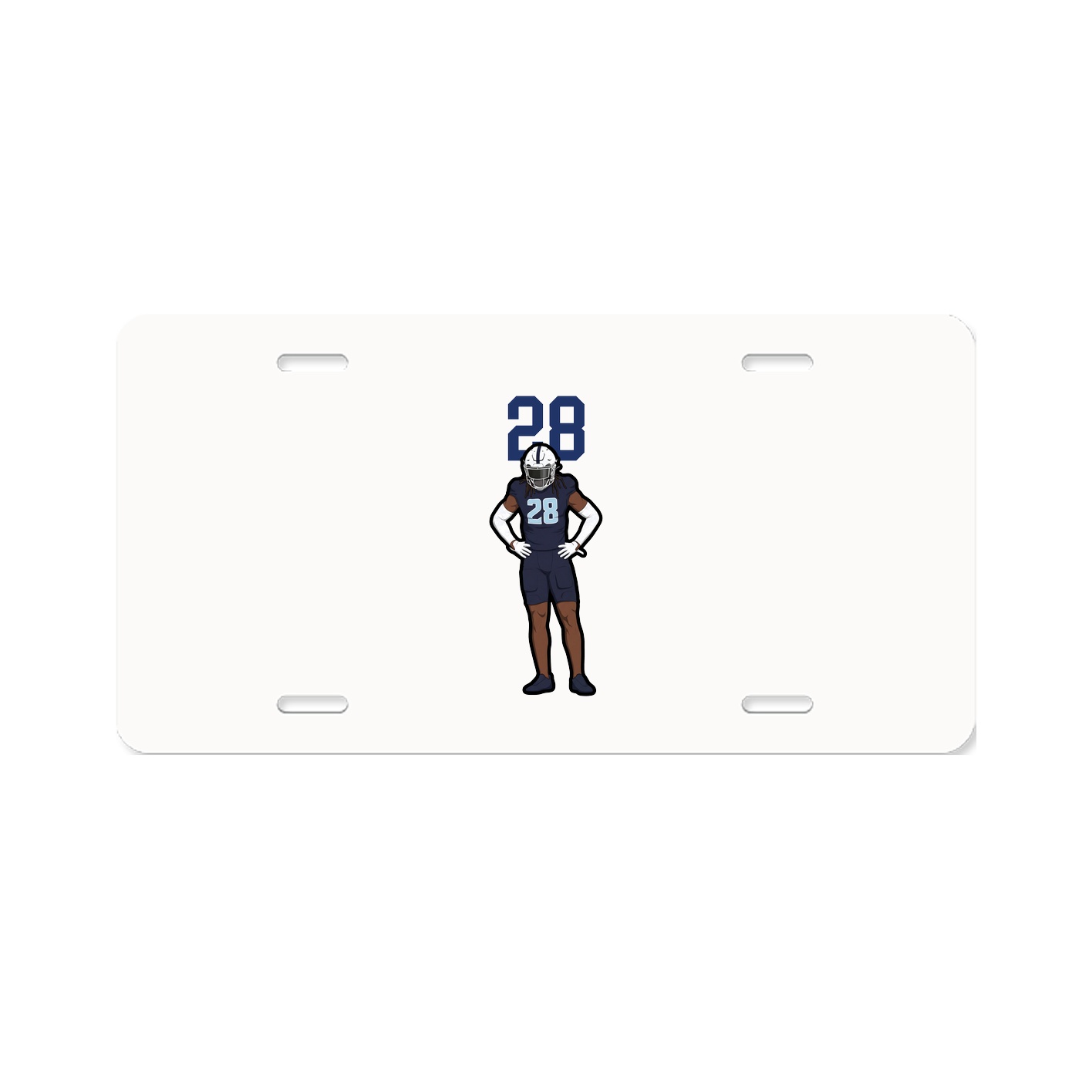 License Plate — Number Top in Classic