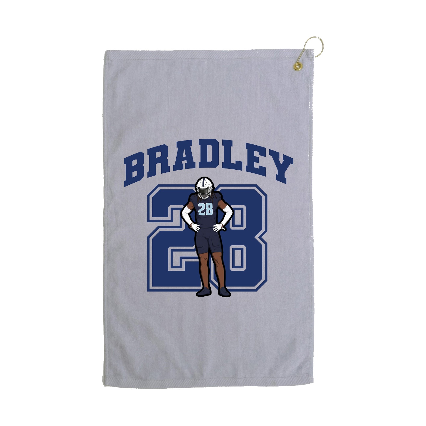 Golf Towel — Number in Grey