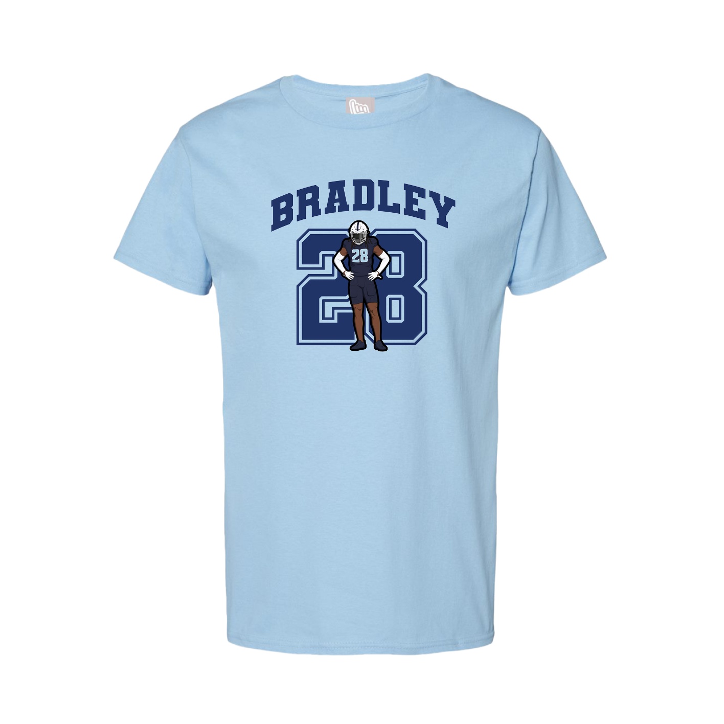 Tee — Number in Light Blue