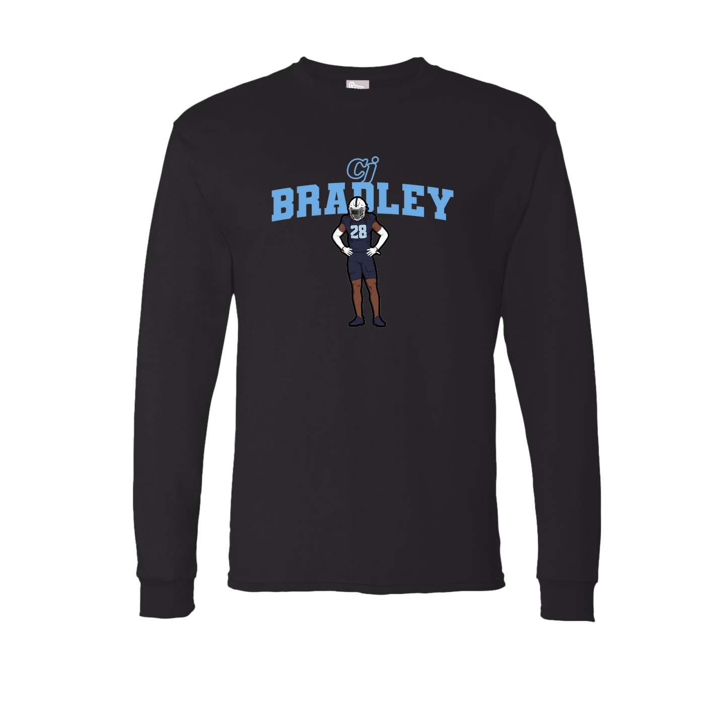 Long Sleeve Tee — Name Arch in Black