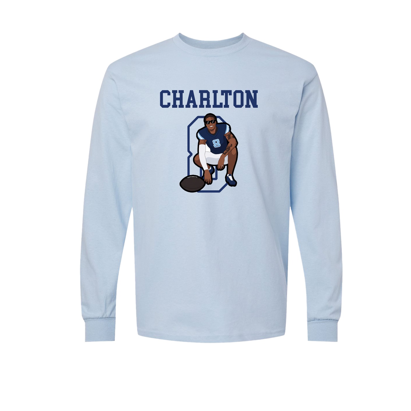 Long Sleeve Tee — Shirsey in Light Blue