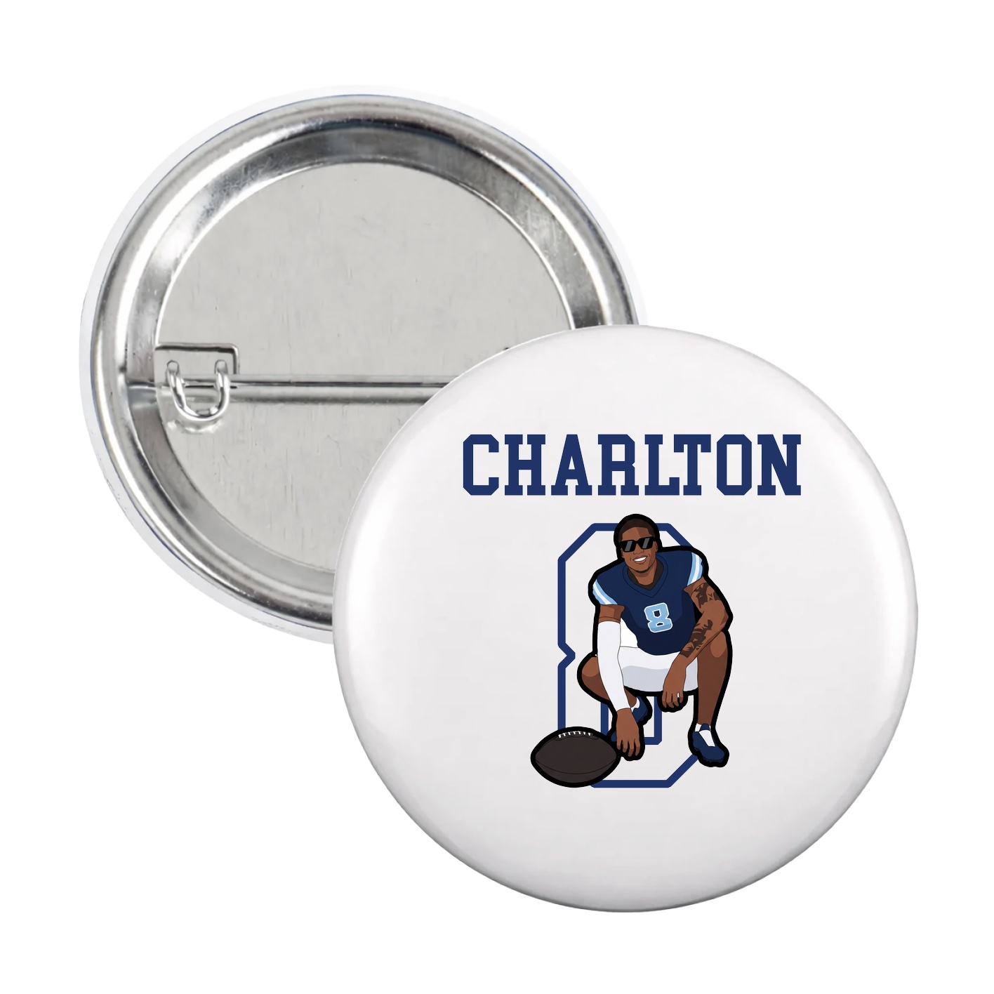 Game Day Button — Shirsey in White
