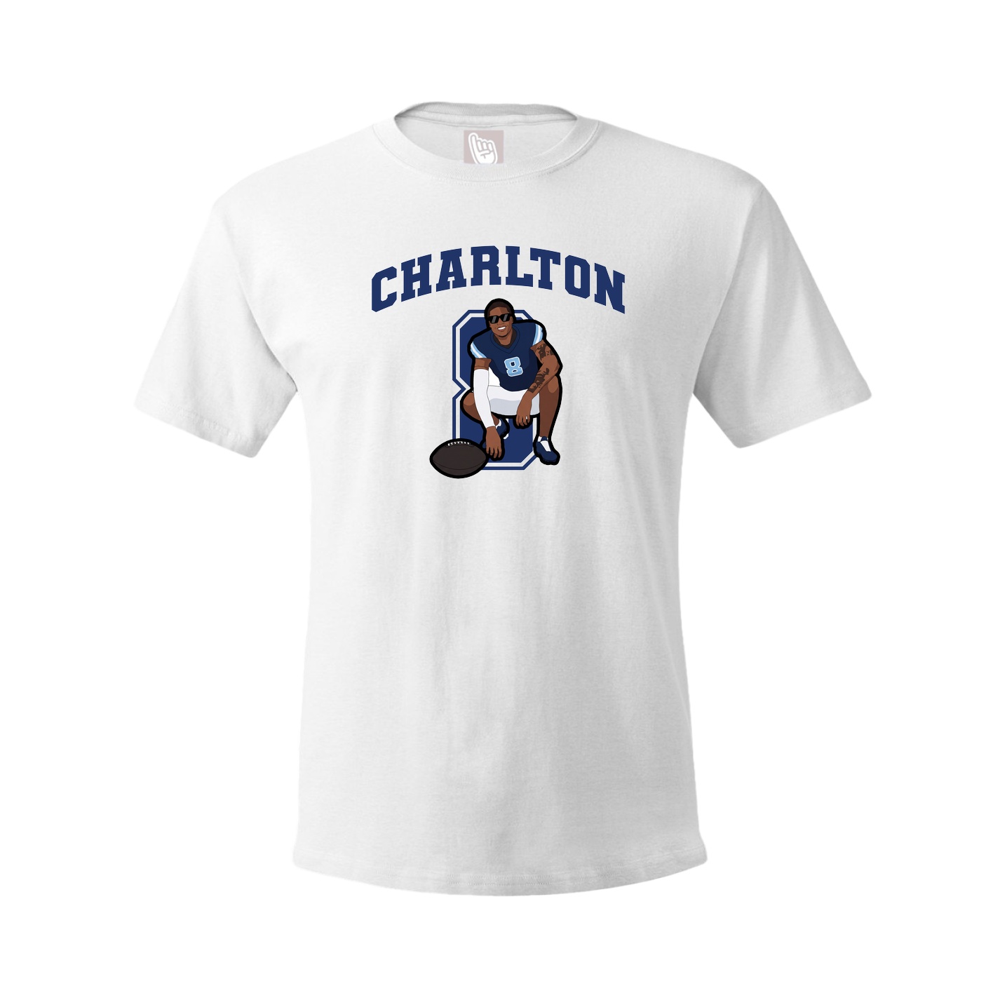 Youth Tee — Number in White