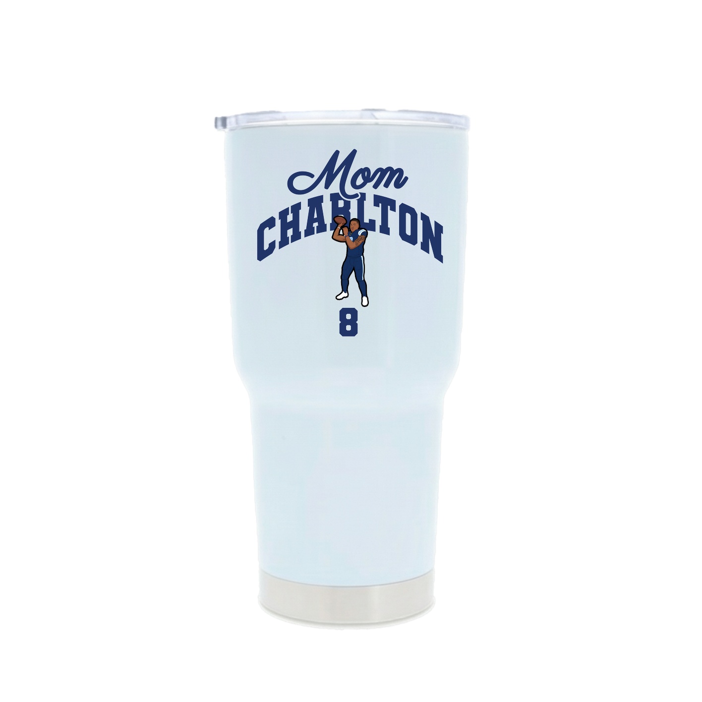 30oz Stainless Steel Tumbler — Mothers Day Arch in White