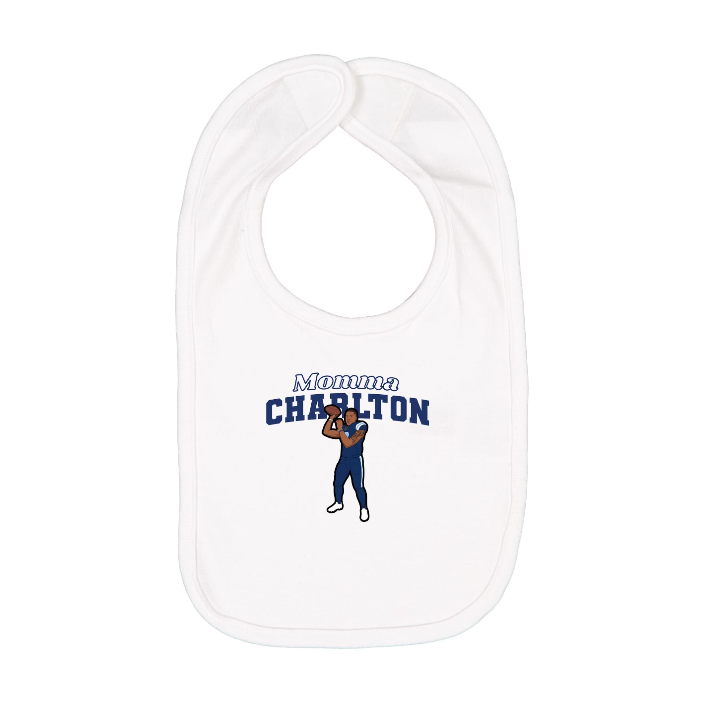 Infant Bib — Mothers Day Block in White