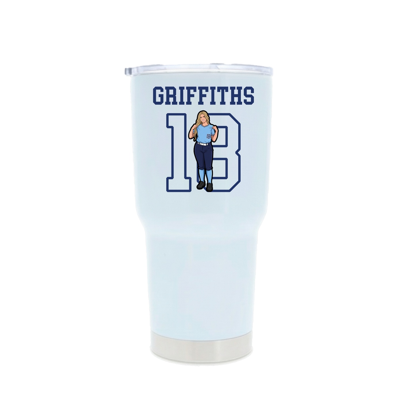 30oz Stainless Steel Tumbler — Shirsey in White