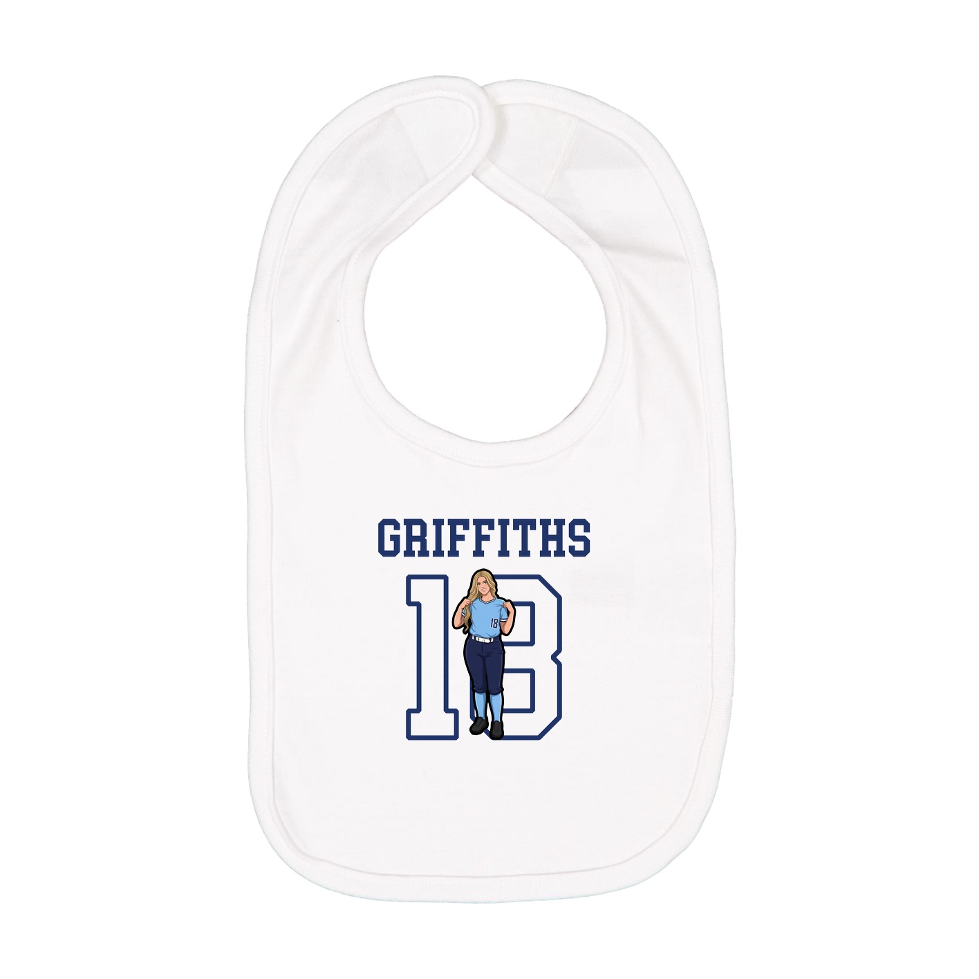 Infant Bib — Shirsey in White