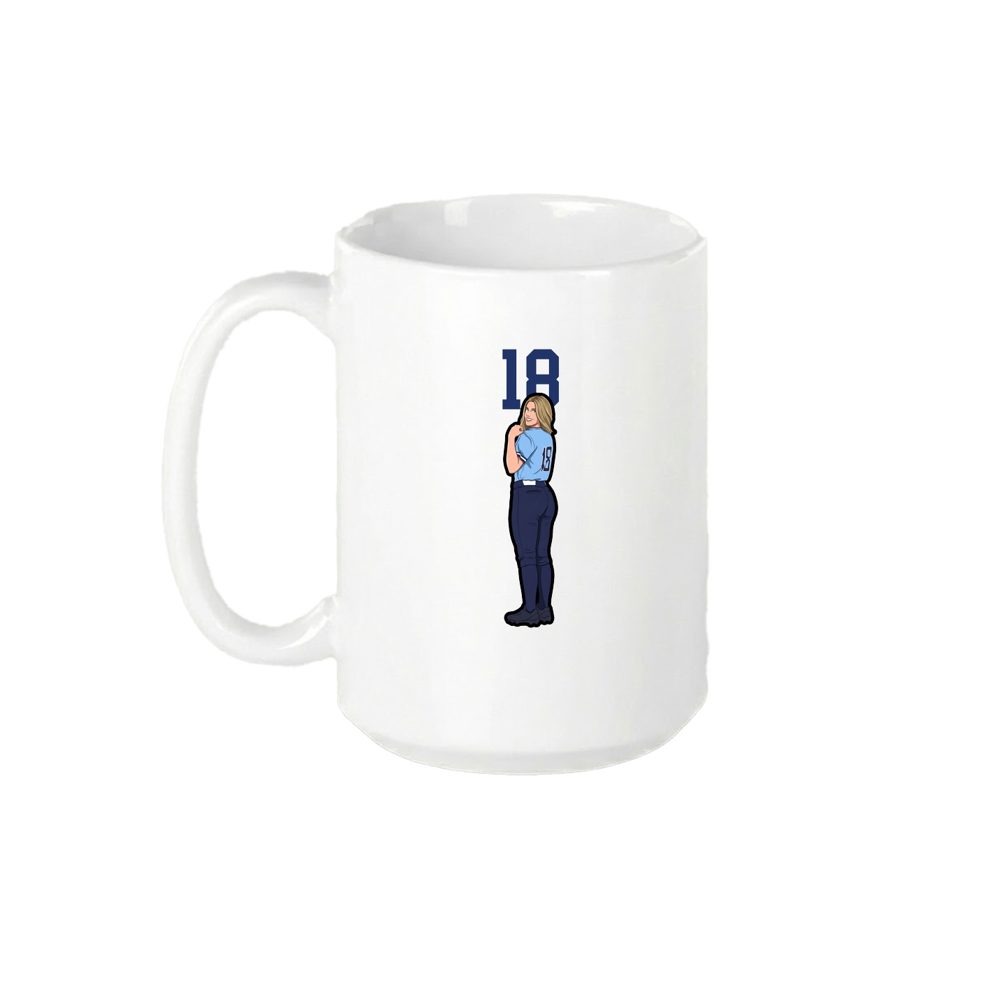 15oz Coffee Mug — Number Top in White