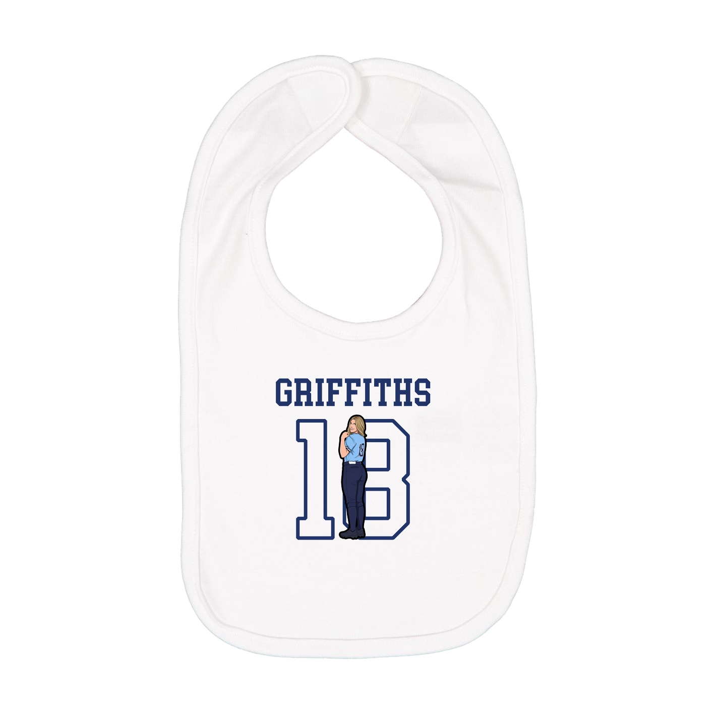 Infant Bib — Shirsey in White