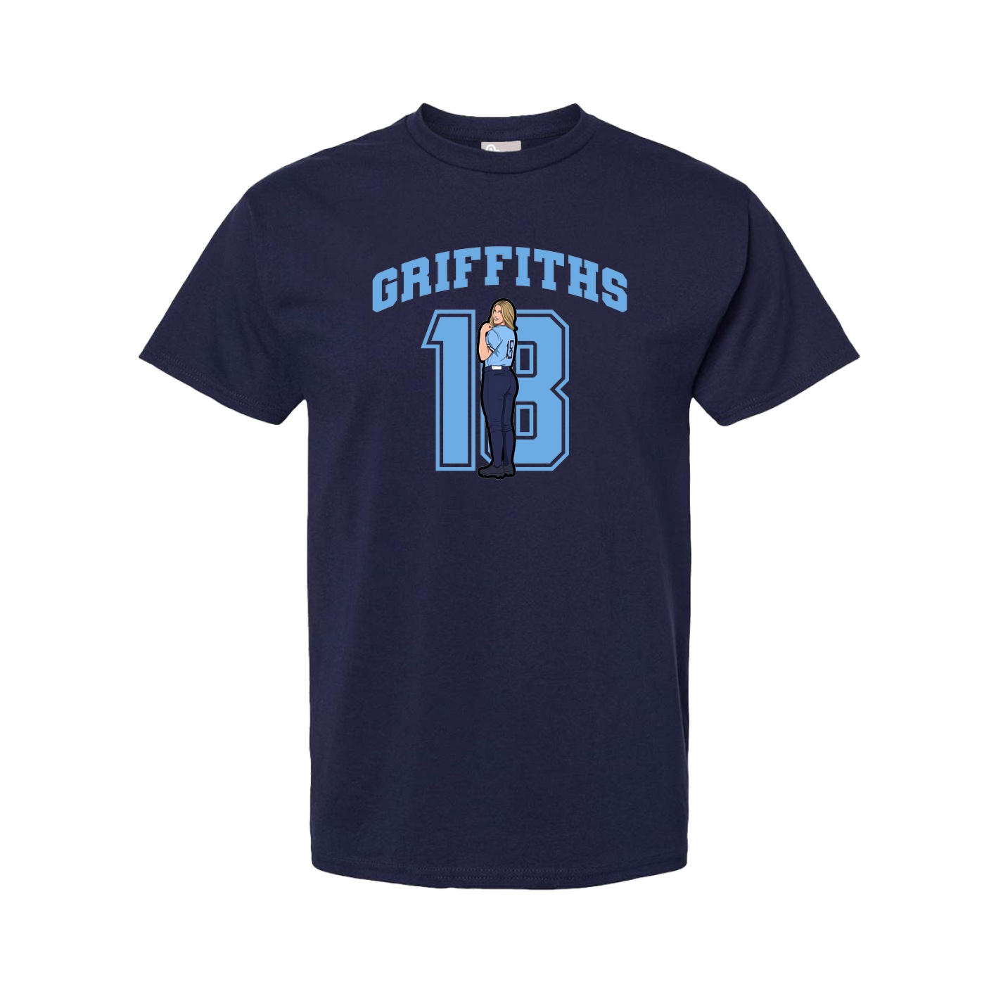 Tee — Number in Navy