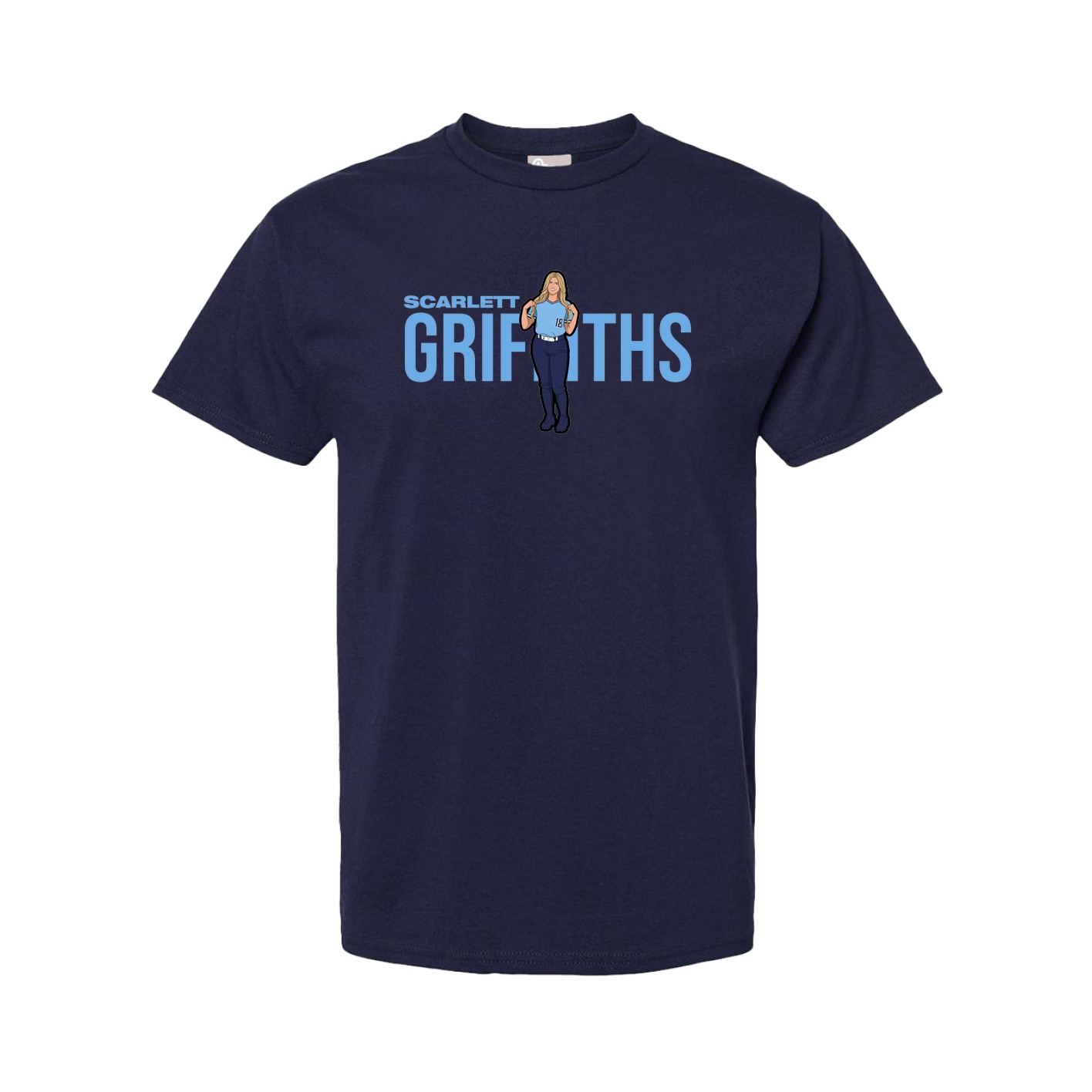Youth Tee — Player Name in Navy