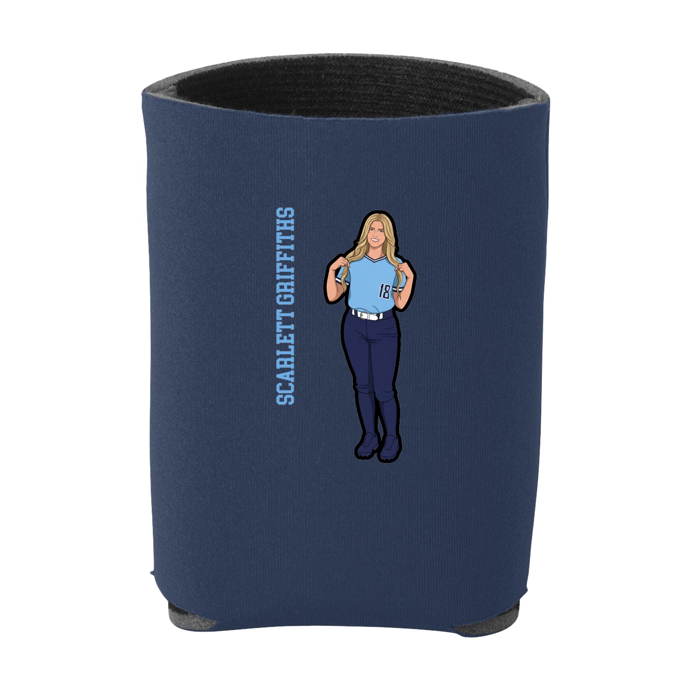 Can Holder — Name Vertical in Navy