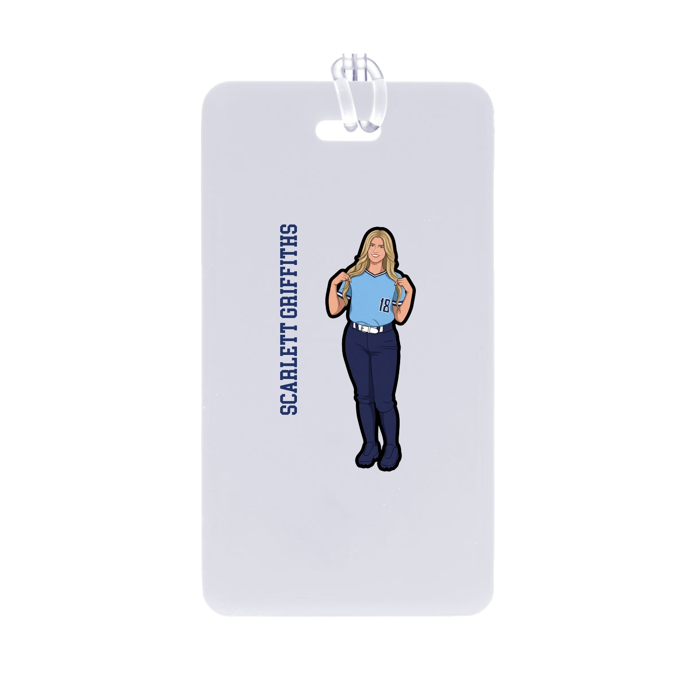 Bag Tag — Name Vertical in Classic