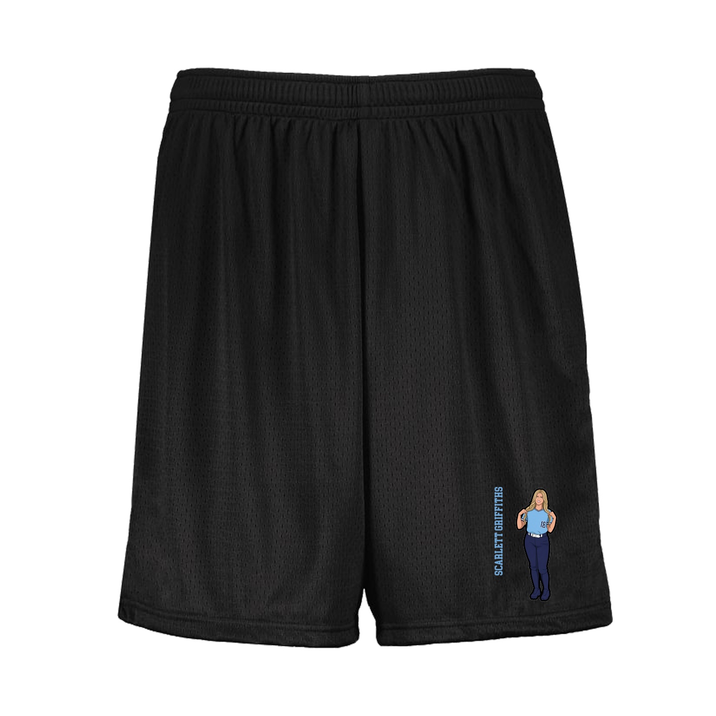 Shorts — Name Vertical in Black