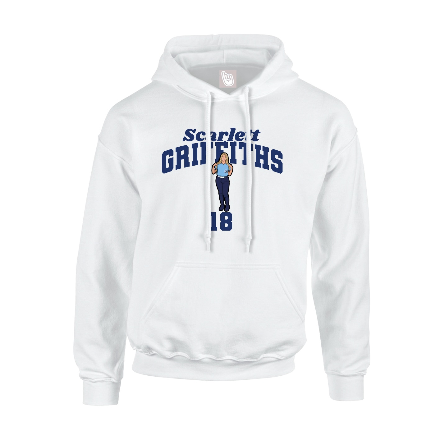 Hoodie — Signature Arch in White