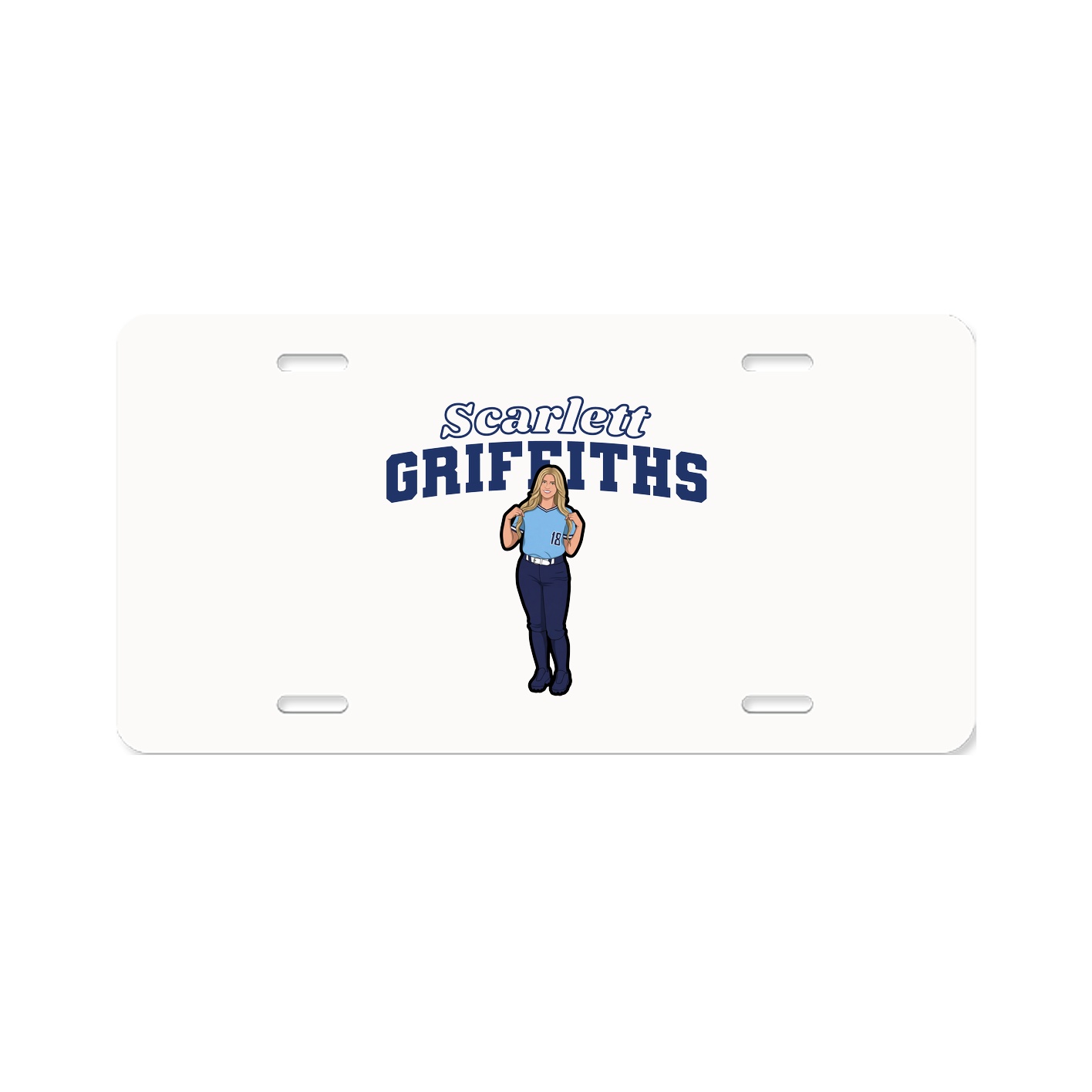 License Plate — Name Arch in Classic
