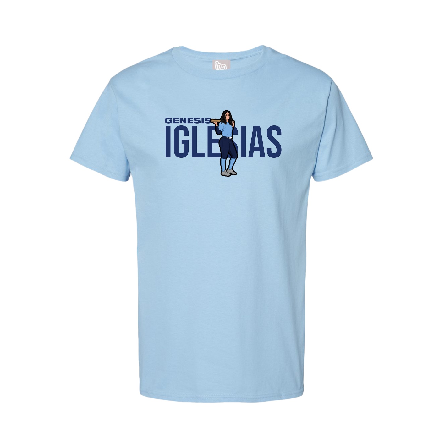 Youth Tee — Player Name in Light Blue