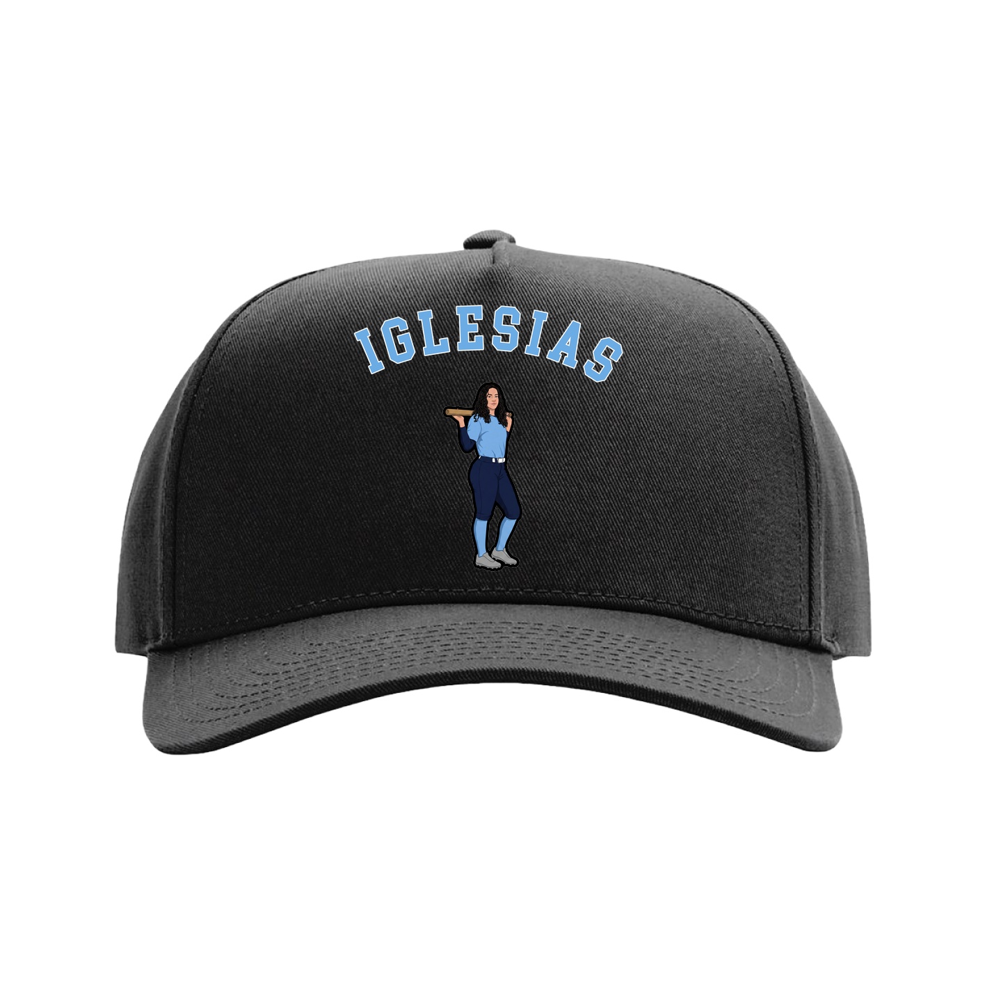 Full Fabric Five-Panel Champ Cap — Shirsey Arch in Black