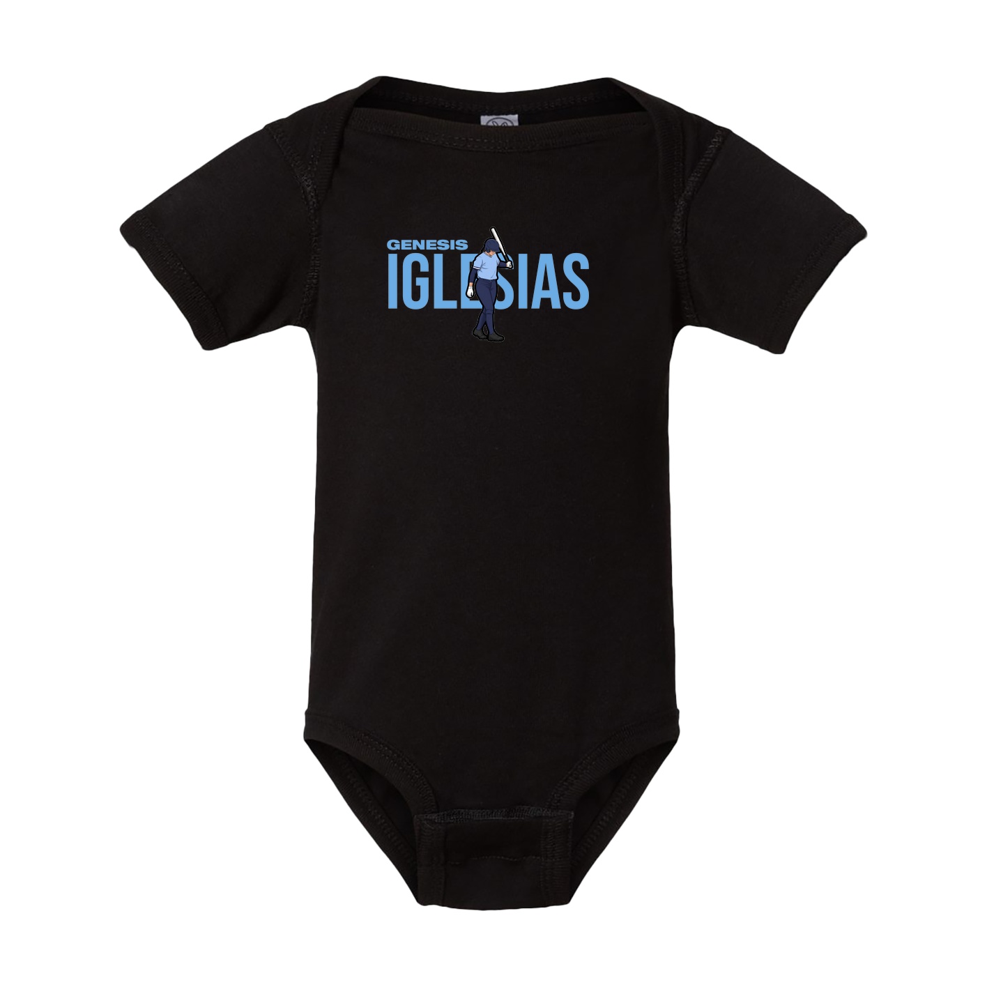Baby Onesie — Player Name in Black