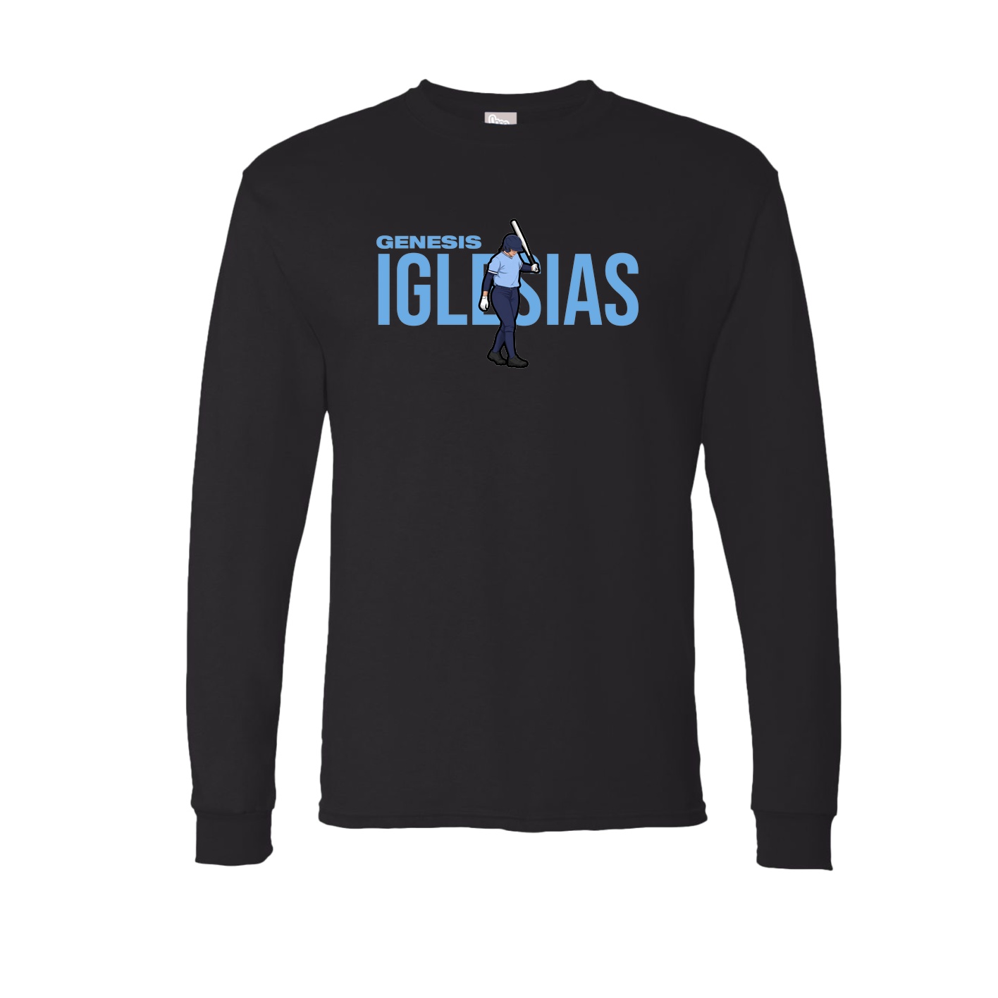 Long Sleeve Tee — Player Name in Black
