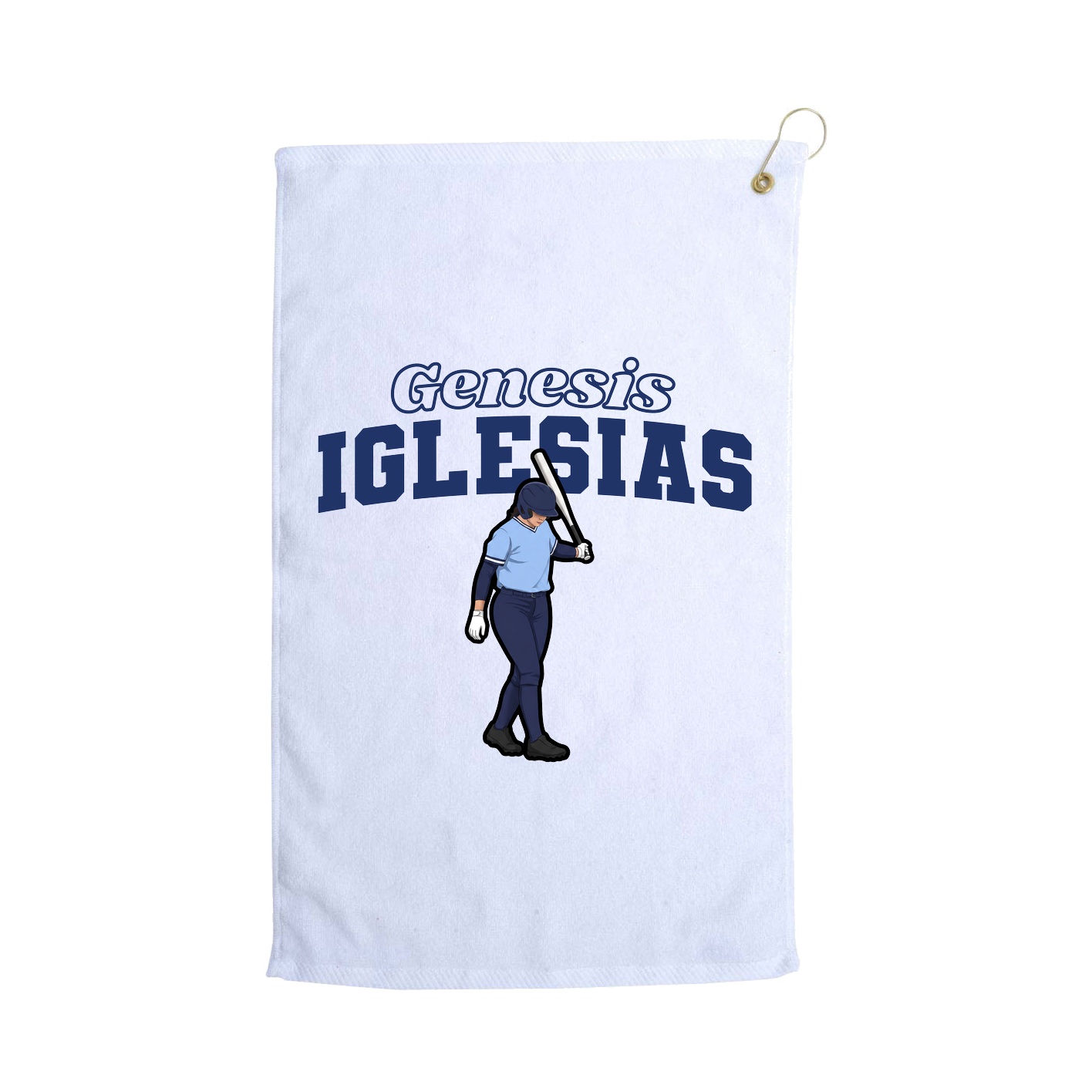 Golf Towel — Name Arch in White