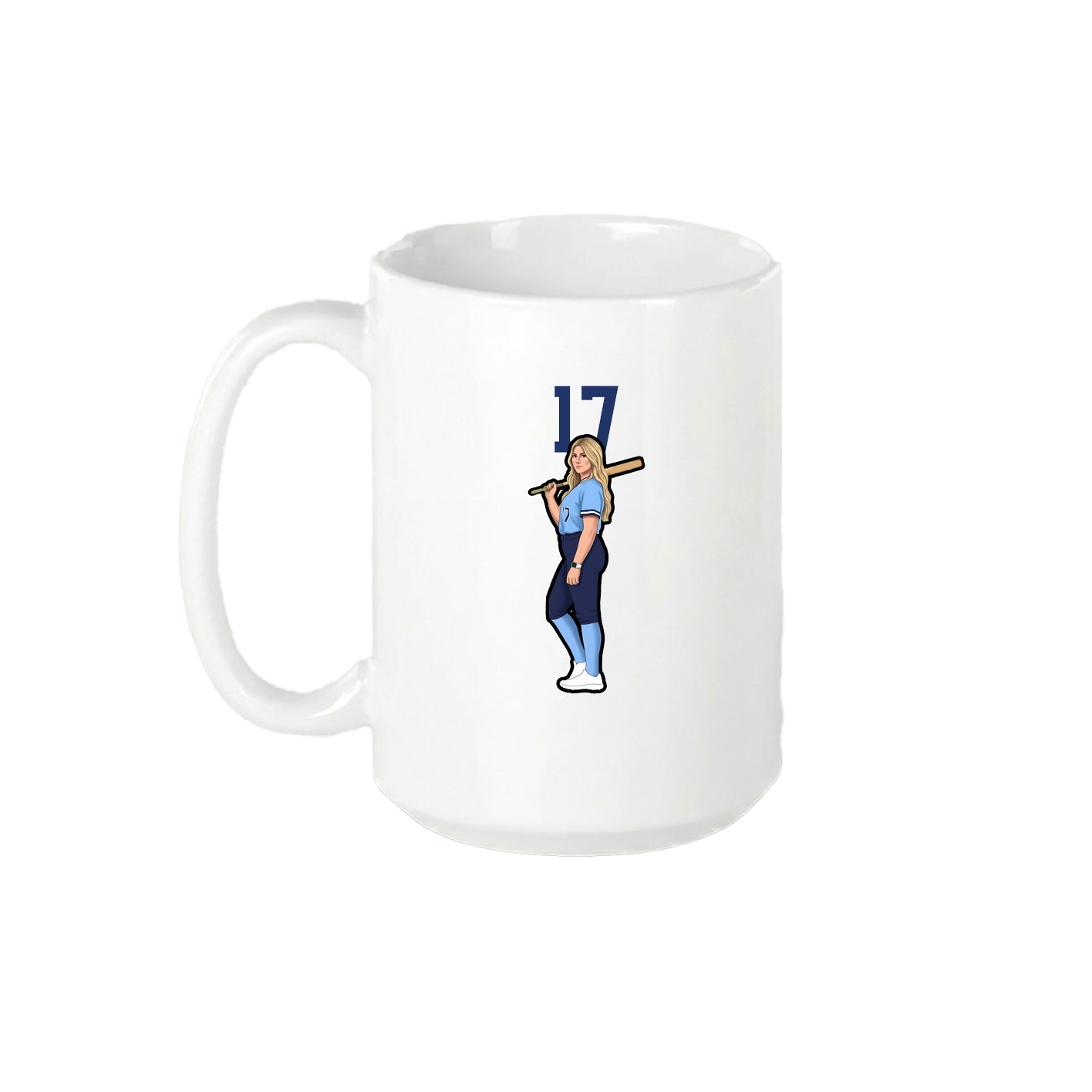 15oz Coffee Mug — Number Top in White